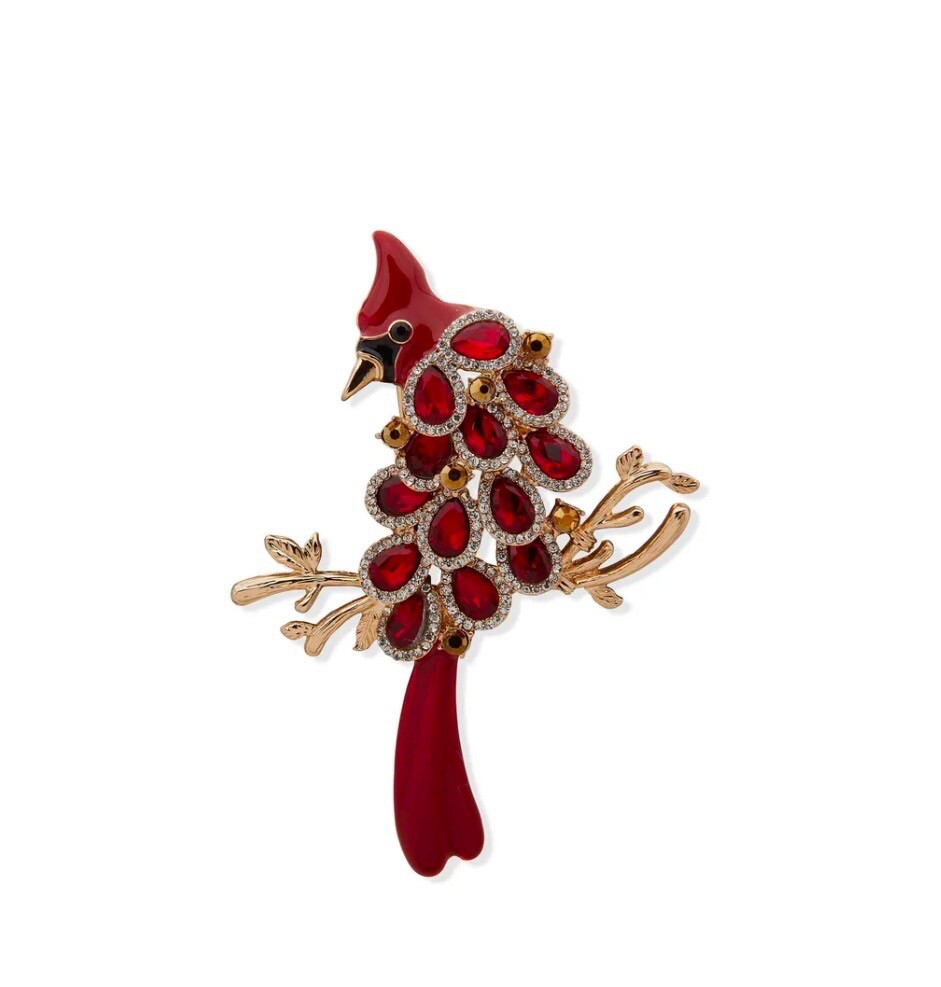 Anne Klein Beautiful Red Cardinal  Pin /  Brooch / Gifts For Her