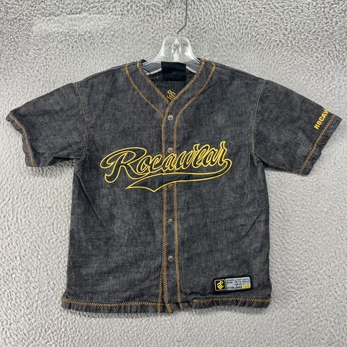 Vintage Rocawear Jersey Boys Large Baseball HIpHop Streetwear 90s Y2K W/ Visor - Picture 2 of 15