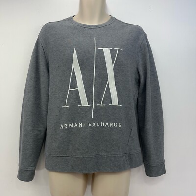 Armani Exchange Gr. Medium Pullover Pulli Icon Period Sweatshirt Grau Spruch