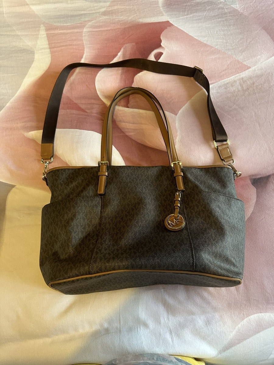 Michael Kors Jet Set Brown Diaper Bag Signature Genuine Michael