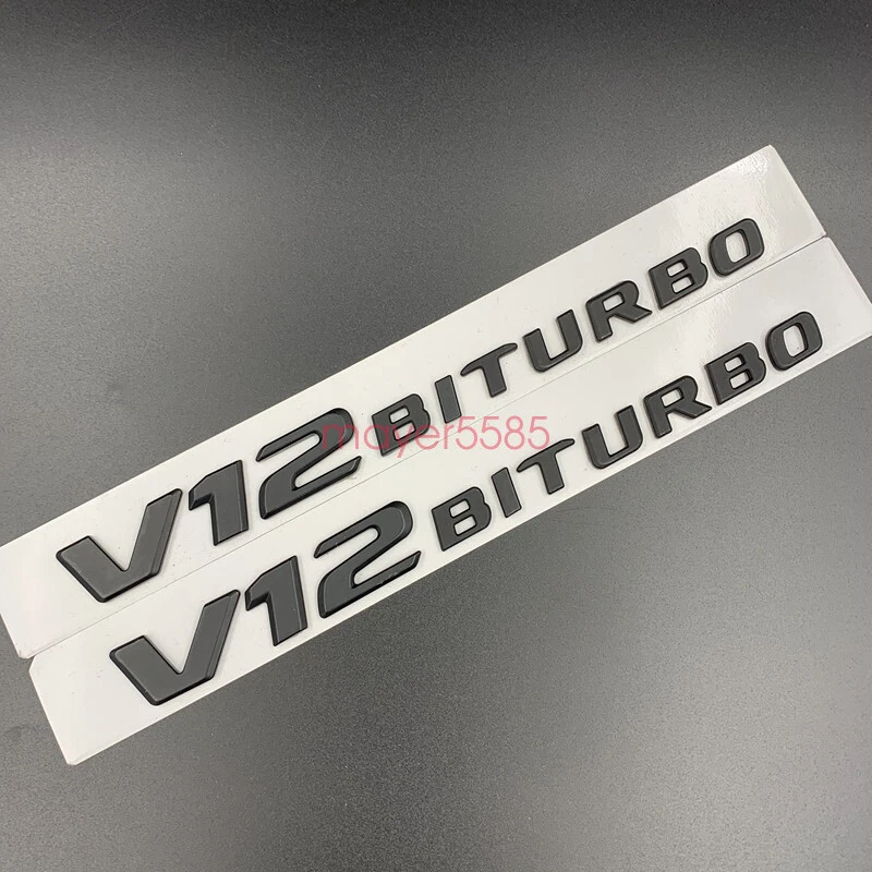 Pegatina insignia emblema maletero negro brillante G65 AMG V12 BITURBO para Mercedes Benz G65 Foto 4 de 4