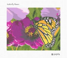 Butterfly Flower Needlepoint Kit or Canvas