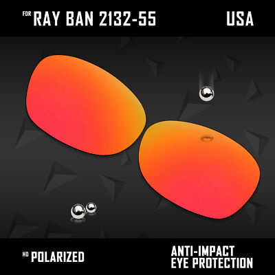 Anti Scratch Polarized Replacement Lenses for-Ray Ban RB2132-55 Options