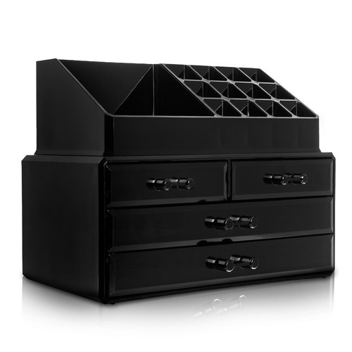 4 DRAWER COSMETIC ORGANISER BLACK MAKEUP RACK ACRYLIC NAIL LIPSTICK DISPLAY STAN - Picture 9 of 12
