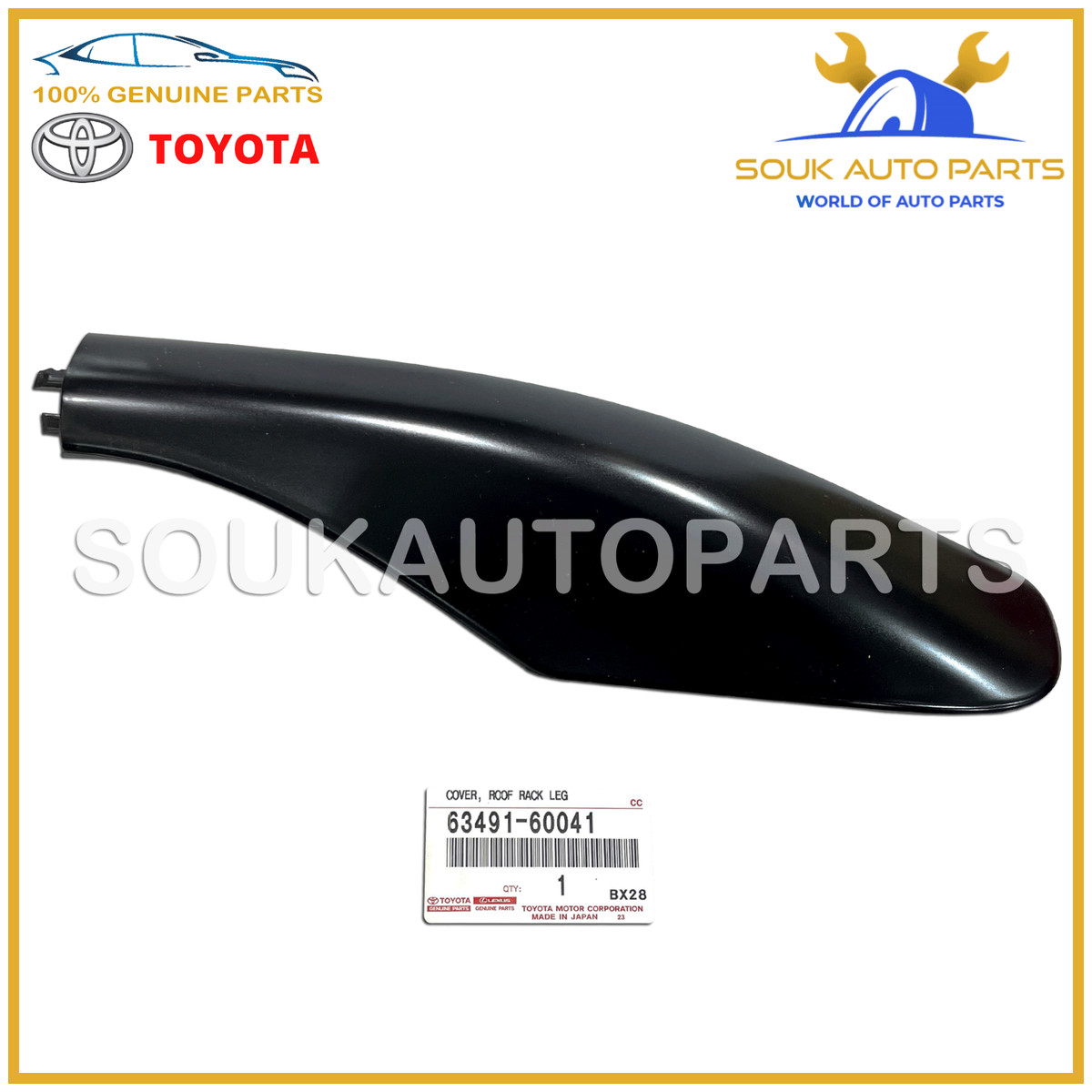 63491-60041 Genuine Toyota FRONT ROOF RACK LEG COVER, RH 