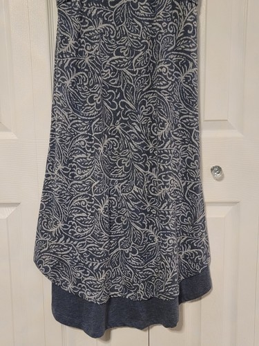 Mod-O-Doc Women’s Keyhole Back Jersey Tank Chambray Pullover Dress Medium Gray - Picture 2 of 8