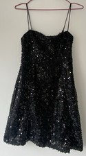 Urban Outfitters Black Sequin Mini Dress Size XS
