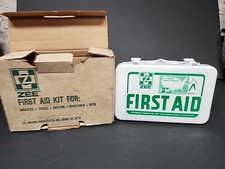 Zee Medical Products Metal First Aid Kit Full Unused Vtg With Box Nos?? Made USA