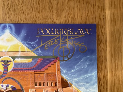 Iron Maiden DEREK RIGGS Autographed Signed Album POWERSLAVE Genuine - Picture 2 of 5