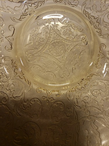 Vtg~Federal Depression Glass~AMBER Yellow~ Madrid~11"W~Low Console Bowl 1932(TS) - Picture 4 of 7