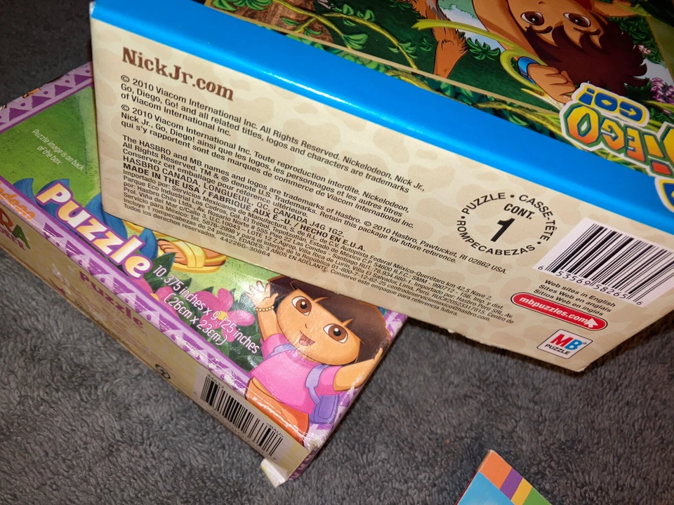 Lote de rompecabezas de juguetes Nick Jr Dora la Exploradora: juego de tarjetas de partido de memoria, Diego, peluche SM Foto 4 de 4