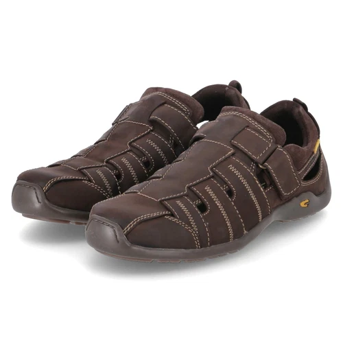 Camel active Herren Sandale ROAD Braun Leder Klettverschluss flexibel rutschfest