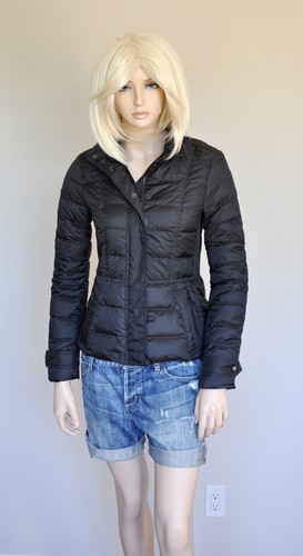 NWT Burberry Women's Dalesbury Nova Check Black Quilted Down Puffer Jacket XS - Picture 6 of 16