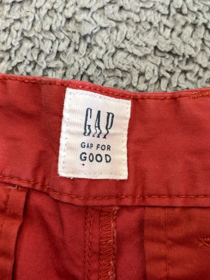 Шорты мужские Gap For Good 31 Chino красные уличная одежда плоские спереди опрятные повседневные для гольфа - Изображение 2 из 4