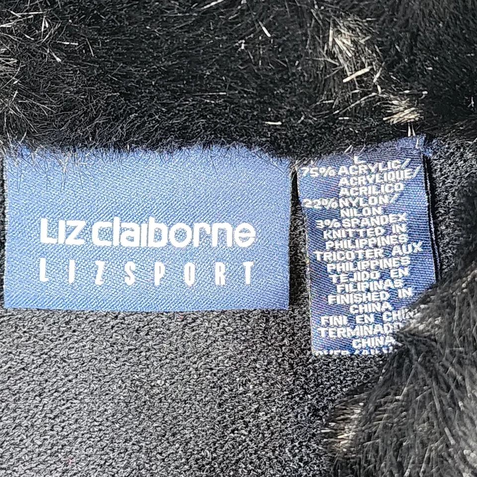 Cárdigan suéter informal con botones Liz Claiborne Lizsport para mujer grande negro Foto 2 de 4