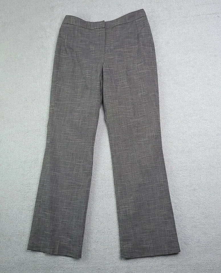Vtg Larry Levine For Dress Barn Pants Women's 10 Gray Straight Leg Hook & Eye - Image 2 of 4