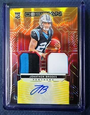 2024 Obsidian Jonathon Brooks Rookie Materials Ink Molten FOTL /28 Panthers RC