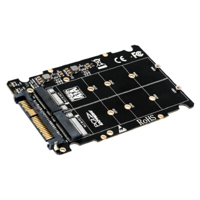 M.2 (Schlüssel M / B) auf U.2 Adapter für M.2 NVME SATA SSD. 9,5 x 6,5 x 1 cm