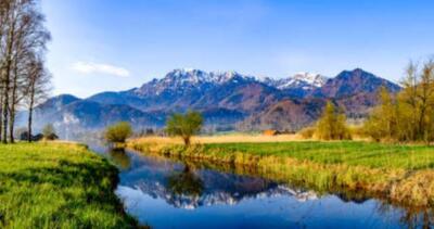 Wandbild: Landschaft am Kochelsee - Bayern - Deutschland (182487909)