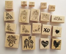 Mixed Lot of 19 Stampin Up Mounted Stamps Mostly Brand New