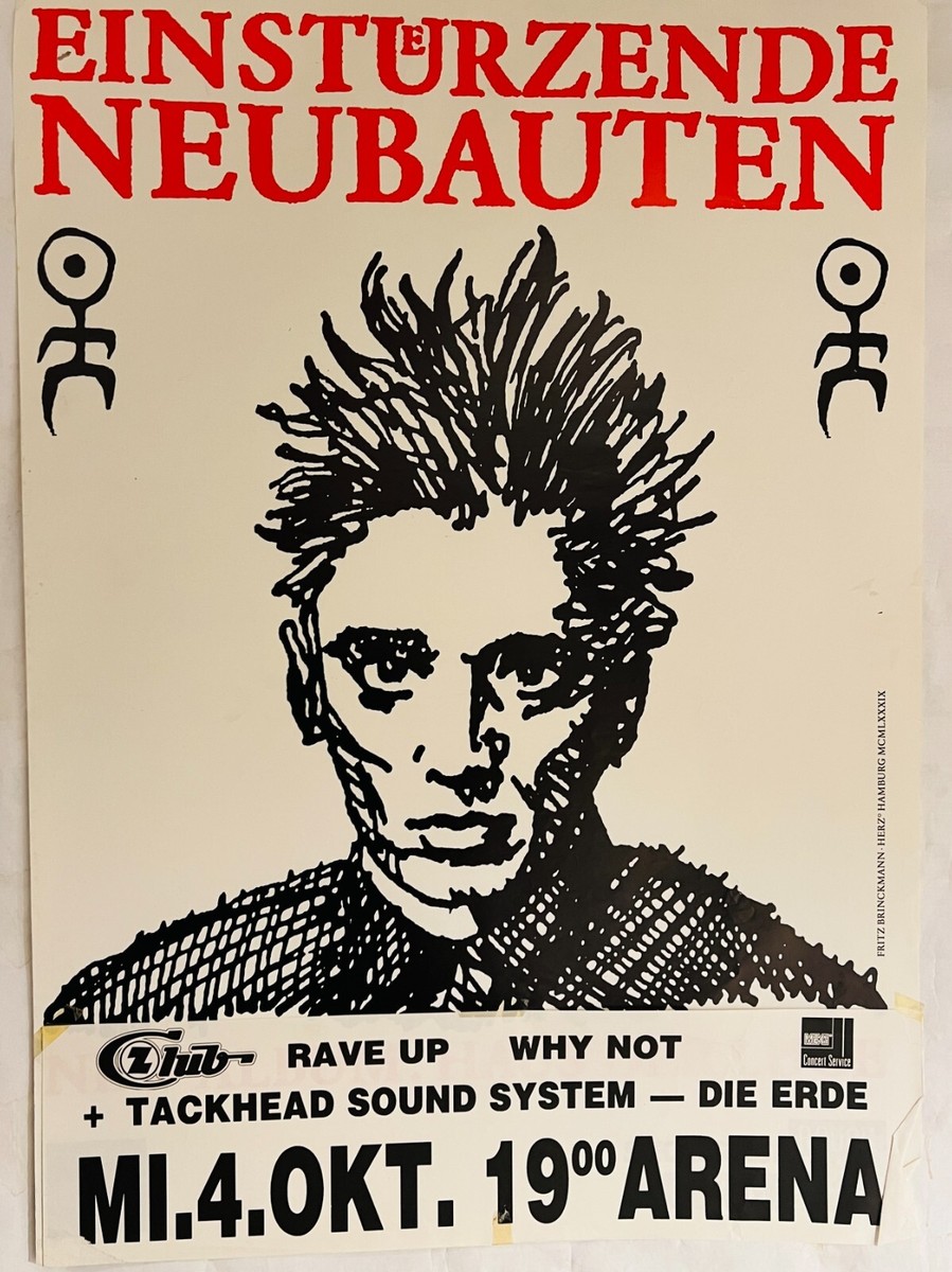 1989 EINSTURZENDE NEUBAUTEN Vienna Austria ARENA Poster Blixa