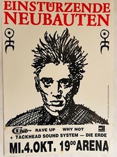 1989 EINSTURZENDE NEUBAUTEN Vienna Austria ARENA Poster Blixa Bargeld portrait !