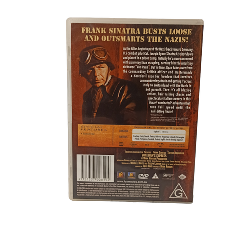 Von Ryan's Express DVD Movie Action War Military Prison Camp Battle Sinatra - Picture 2 of 14