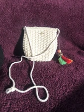 Capelli Straworld Woven Woman’s Purse Handbag Small Boho Crossbody Tassel [L]