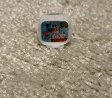 VTG 1960s Tiny TV With 3D ANIMATED LENTICULAR IMAGE Hong Kong 2x2 flicker mini