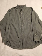 Van Heusen Men's Long Sleeve Dress Shirt Green Wrinkle-Free, XL 17-17.5 July8