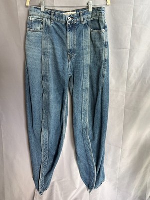 Y/Project Unisex Denim Jeans Size 30 Blue Twisted Seam Deconstructed Denim