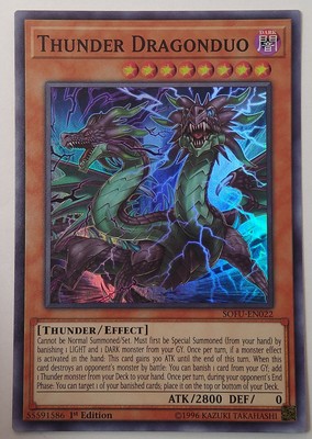 Yugioh Thunder Dragonduo SOFU-EN022 Super Rare 1st Edition Near Mint