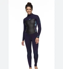 Roxy NWT Women’s Size 4 Wetsuit 4/3 Neoprene Long Sleeve Syncro Series Navy 