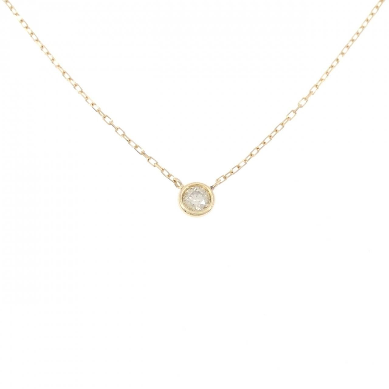 Authentic K18YG Diamond Necklace 0.10CT #260-007-273-1949