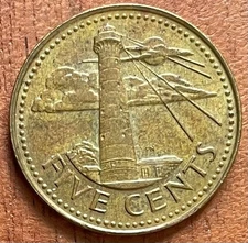 Barbados 5 Cents 1979 - South Point Lighthouse