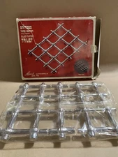 Leonard Bamboo Style Silver Plated Expandable Trivet 7" 10.5" Made in Italy Box