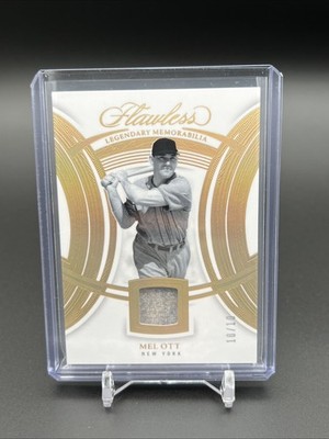   2025 Panini Flawless- Mel Ott '' Legendary Memorabilia'' 10/10   Bookend   