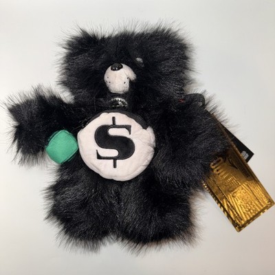 Sprayground Fur Cray Black Cub Moneybear Bag New Black Teddy Bear Bag