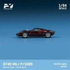 Findclassically 1:64 GT40 Mk.I P1069 Road Car Version Pearl Burgundy Model Car