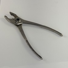 Vintage Utica Tools No. 7-8 Slip Joint Pliers 8" Utica NY USA Made Chrome
