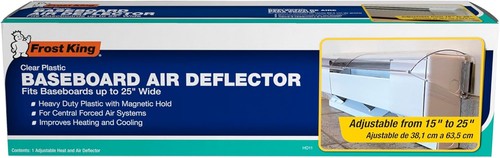 Frost King HD11 Baseboard Air Deflector, 1 Count (Pack of 1), Clear Plastic - Picture 4 of 4