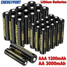 Lot AA AAA Batteries Lithium 3000mAh~1200mAh 1.5V Non-rechargeable for Blink Cam