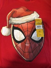 NWT MARVEL Spider-Man Red Tshirt New With Tags Santa Hat Large Holiday