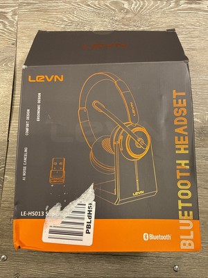 LEVN LE-HS013 Bluetooth Wireless Headset (Black) -Noise Cancelling- Sound Great!