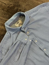 I C The ONE by Richard Choi Large Blue Shirt Cotton Regular Fit Mock Neck