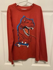 Boys Size Medium 8/10 Long Sleeve Graphic T Shirt Cat  Jack