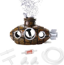 Aquarium Air Bubbler Decoration Kit, Fish Tank Stone Submarine-brown Kit
