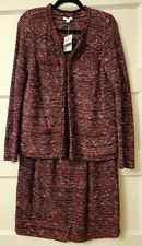 NEW W/TAGS  J Jill Boucle/Tweed Jacket Skirt Suit - Size: S (Jacket) & M (Skirt)