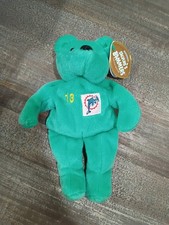Salvino  s Bammers Dan Marino 13 Beanbag Plush Bear w/ Hang Tag Display Case