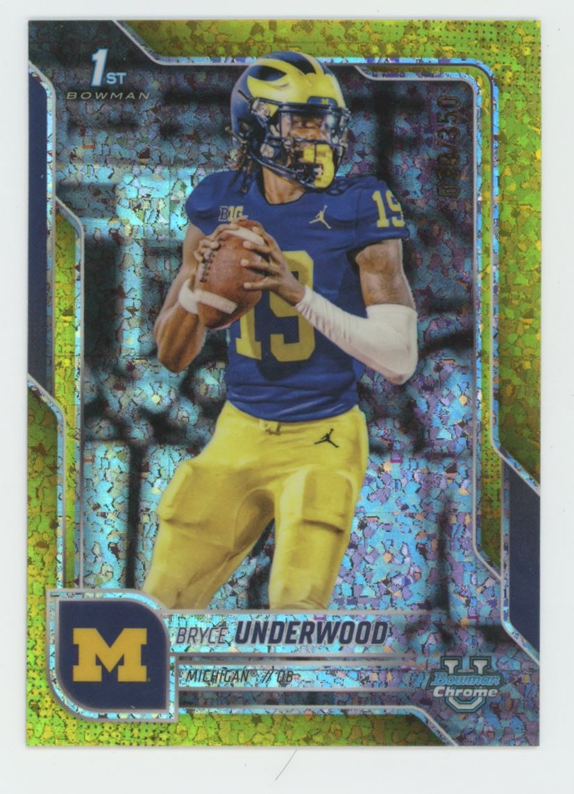 2025 Bowman University Chrome Bryce Underwood 039/350 Michigan Wolverines #196